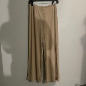 Beige Pull On Pants